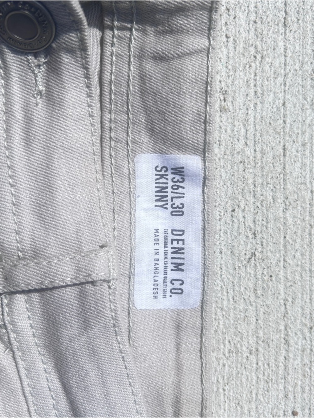 Denim&Co Light Gray Skinny Jeans
